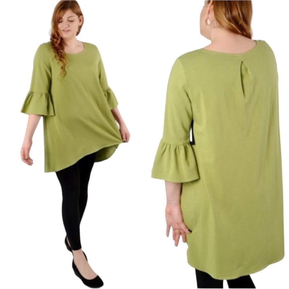 Bryn Walker blouse Stretch Poplin Tunic small bamboo lagenlook natural earthy